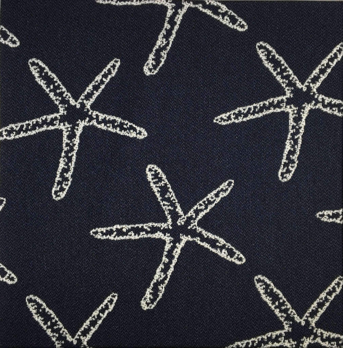 Seastar Starfish - Jacquard Upholstery Fabric - Yard / seastar-indigo - Revolution Upholstery Fabric