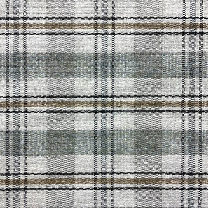 Artisanal Plaid Upholstery Fabric - Swatch / Spa - Revolution Upholstery Fabric