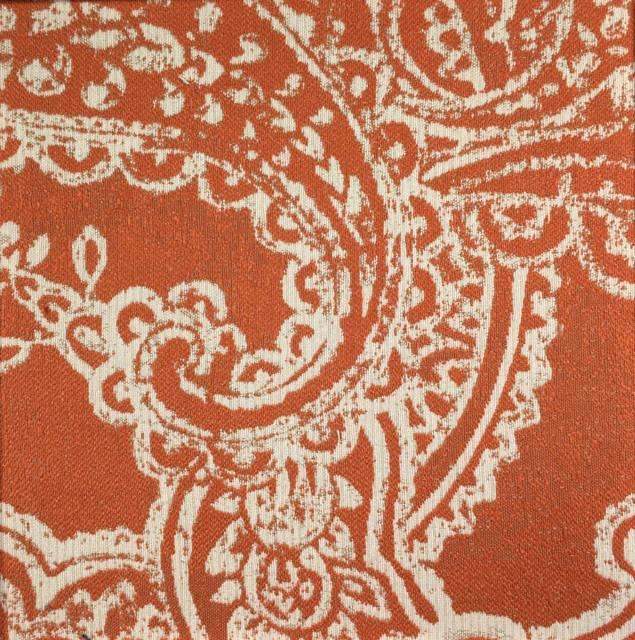 Opulent - Paisley Upholstery Fabric - Yard / opulent-mango - Revolution Upholstery Fabric