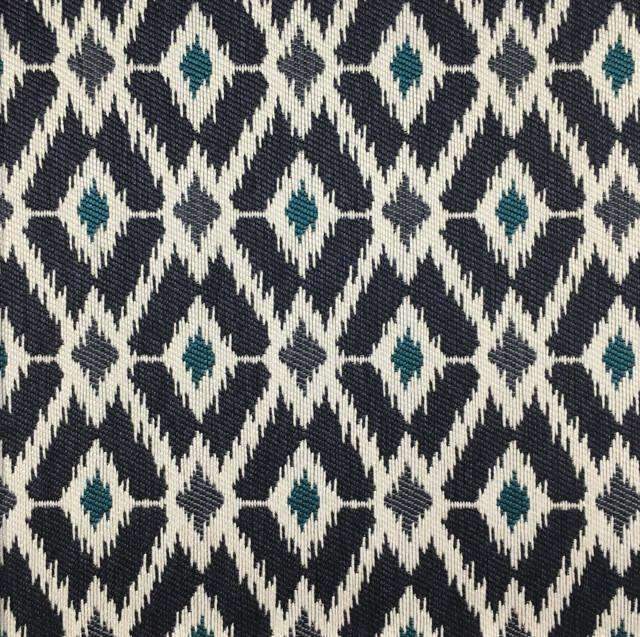 Pony Express - Diamond Pattern Upholstery Fabric - Yard / pony-express-navy - Revolution Upholstery Fabric