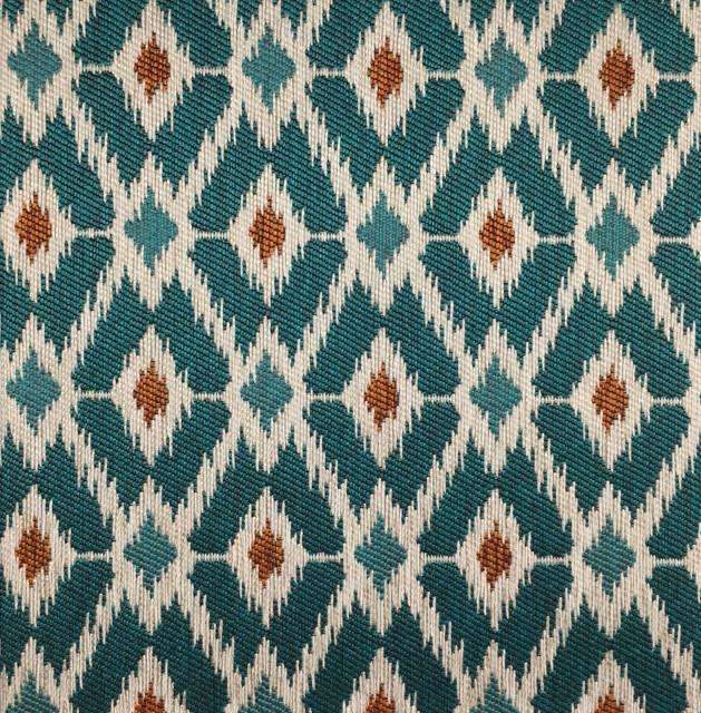 Pony Express - Diamond Pattern Upholstery Fabric - Yard / pony-express-teal - Revolution Upholstery Fabric